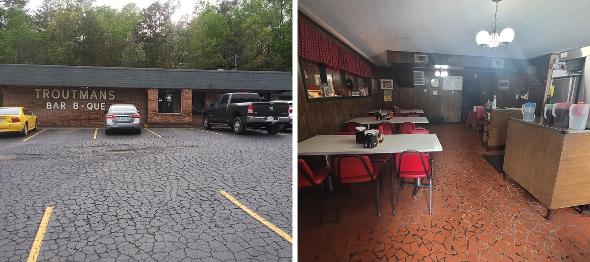 Troutmans Barbecue Menu